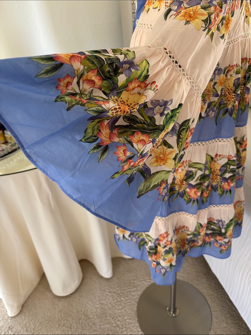 FARM Rio Blue and Lavender Floral Button-Down Top - Picture 2 of 7
